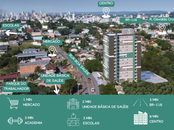 Apartamento na Planta em Novo Hamburgo – 2 dormitórios bairro Primavera